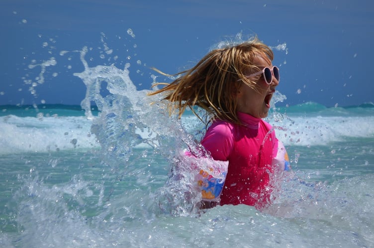 Kid swimming