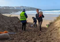 Volunteers take on dune repairs at Fistral