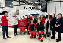 Luxury hotel raised £83,606 to help keep the Cornwall Air Ambulance flying