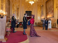 Nurse collects her MBE from the Princess Royal