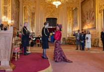 Nurse collects her MBE from the Princess Royal