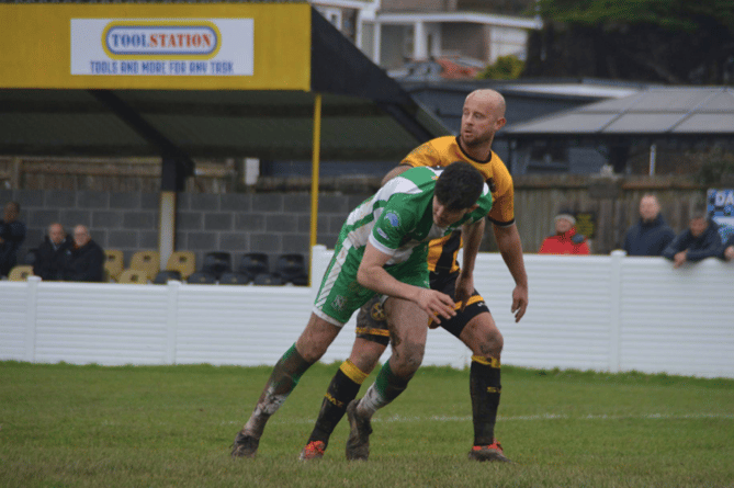 Torpoint Athletic striker Ryan Richards (right) scored four times during their 4-2 win over Street in the Western League Premier Division.