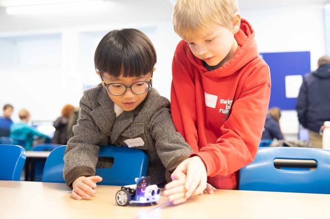 Pupils enjoying science and technology activities at Truro School Prep