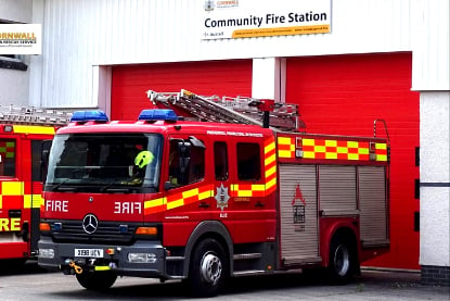 Firefighters are due to visit St Austell Library on Thursday afternoon.