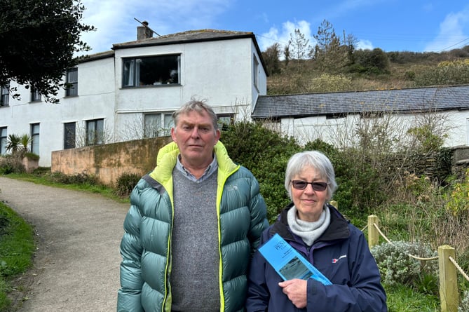 Simon Fielder and Helen Hastings at the site of the proposed development 