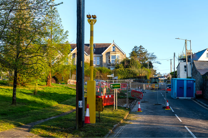 Speed cameras are being installed near the busy junction in St Austell. 