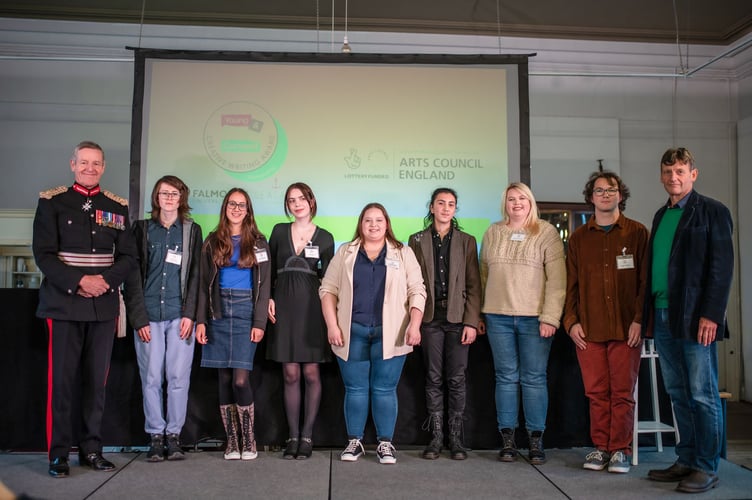 Young and Talented 2023 - Lord Lieutenant Colonel Edward Bolitho OBE, Alexander Scrase-Olver, Keira Money, Enid Kirk, Ella Brooks-Richardson, Tayfun Zaidi, Rebecca Pearce, Hugh Stribley and Philip Marsden