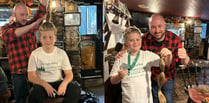 Young rugby player has long hair cut off in aid of children's hospice