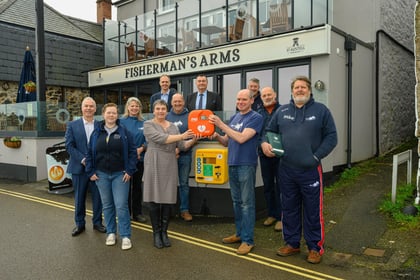 Lifesaving device installed in Newlyn after rower had a heart attack