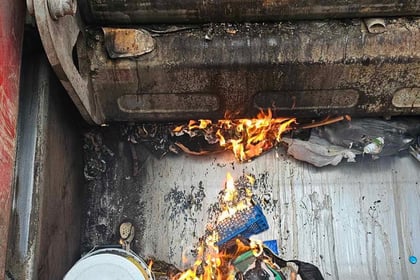 Warning over batteries in bins after fire breaks out on rubbish lorry