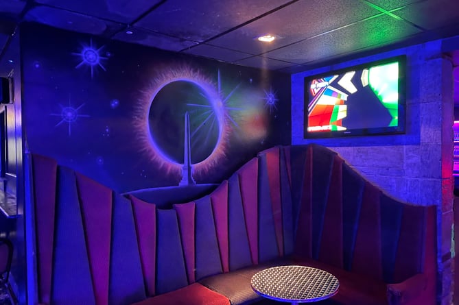 One of the murals inside the Neon Bodmin nightclub, designed by local artist Harry Maddox.