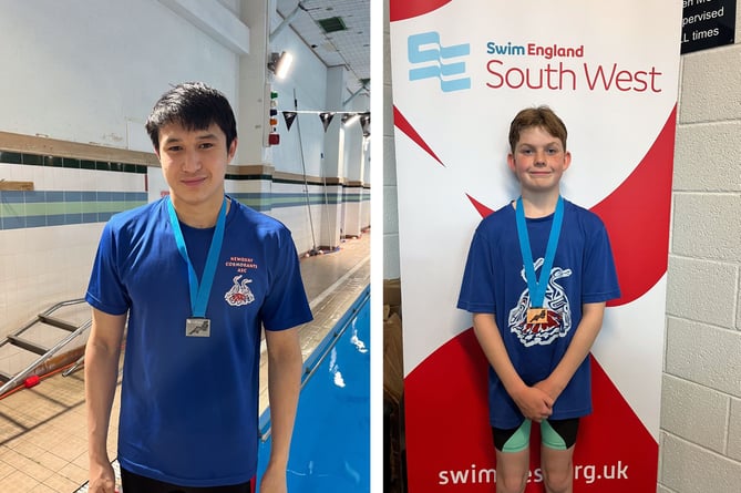 On the left is Timmy who achieved a silver in the 50m freestyle at the Regional Youth Championships. On the right is Zeek who won bronze in the 800m freestyle.
