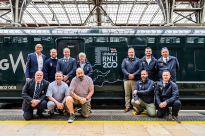 RNLI logo unveiled on train named after the Solomon Browne 