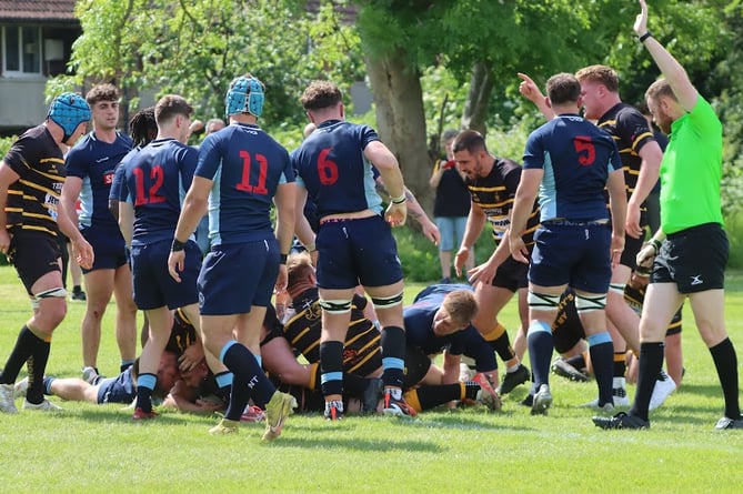 Cornwall skipper Ben Priddey notching his customary try.