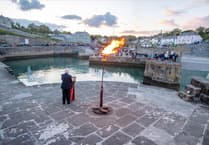 Beacon lit beside the sea at Charlestown to mark 80th anniversary of D-Day