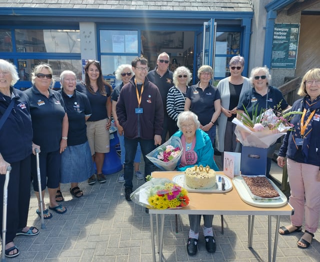 Newquay RNLI’s oldest volunteer has celebrated her 100th birthday 