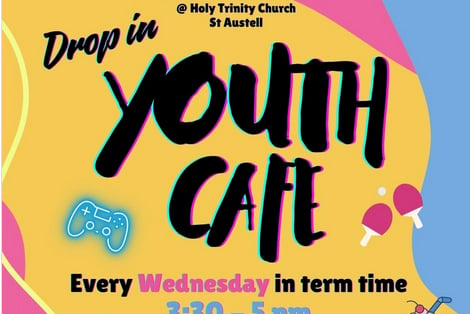 A new drop-in youth cafe is running in St Austell with the next session being on June 19.