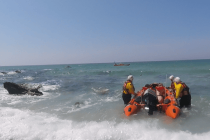 Emergency services rescue six children cut off by the tide 
