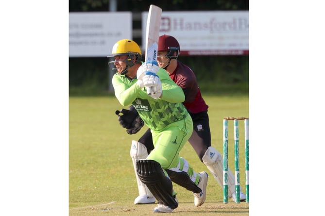 Callington pro Graham Wagg, pictured during his knock of 91 against Werrington in the quarter-final.