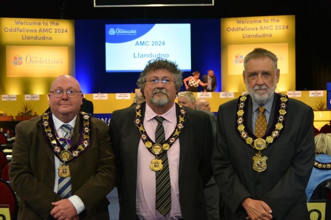 Plymouth and Truro Secretary Peter centre with two of the voting deputies from Cornwall Bill and Mike