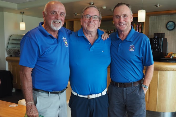 From left: Seniors captain Chris de Beaufort current vice- captain Rob Parsonage and next year's vice-captain Will Carslaw.