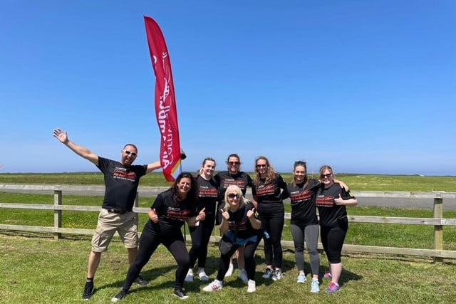 The Newells Travel team after their skydive