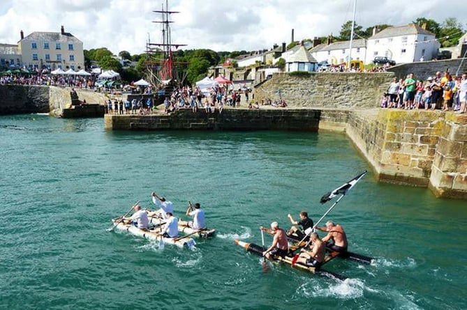 Raft races are all part of the fun during Charlestown Regatta Week.