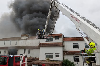 Firefighters battling huge blaze at former Newquay hotel