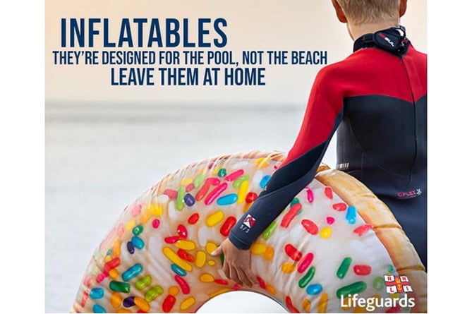 The RNLI has warned of the risks of using inflatables at the beach. Picture: RNLI