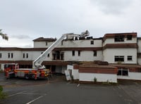 Firefighters battle second blaze at derelict hotel 