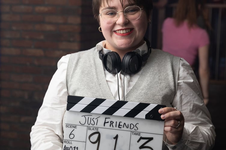 Rebs Fisher-Jackson on set 