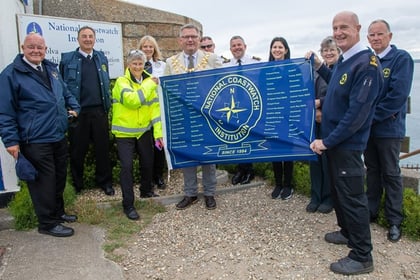 National Coastwatch Institution's anniversary flag reaches Cornwall