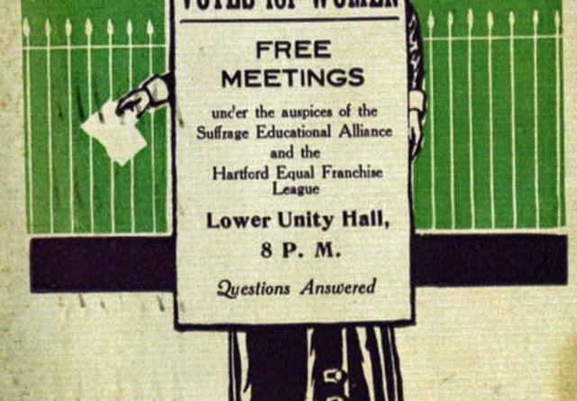Flyer by Suffrage Educational Alliance and the Hartford Equal Franchise League