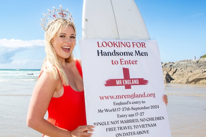 Miss England, Milla Magee, joins the search for a Mr England after slow uptake from the men.  Release date â July 8, 2024.  Men aged 17-27 from across England are being encouraged to enter a Mr England contest on the official website ready for the next Mr World, but according to the organizer, so far the men are very shy & slow to come forward!  Contestants need to hold a British passport, be single confident, sporty, charitable and have good looks and charisma. Organizer Angie Beasley who also runs the popular Miss England contest which attracts thousands of entries said âWe launched the Mr England contest about 3 weeks ago but so far thereâs not many guys that have come forward to enter!  So we enlisted the help of the current Miss England, Cornish Lifeguard Milla Magee who couldnât wait to scout surfers in Newquay!â 