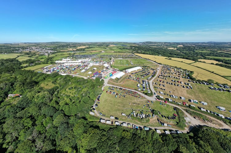 Aerial view of Stithians Show