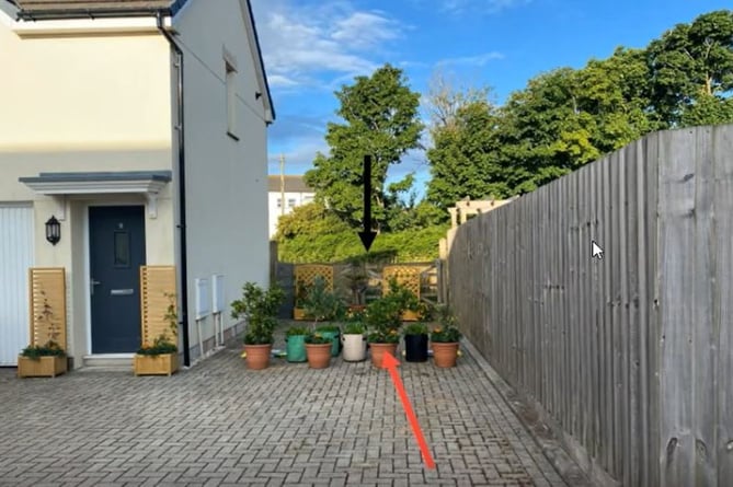 Vehicle access to the site adjacent to No 9 Barberry Way