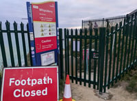 Lockable gate installed at entrance to beach following safety concerns