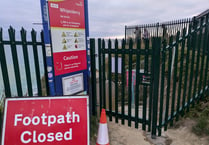 Lockable gate installed at entrance to beach following safety concerns