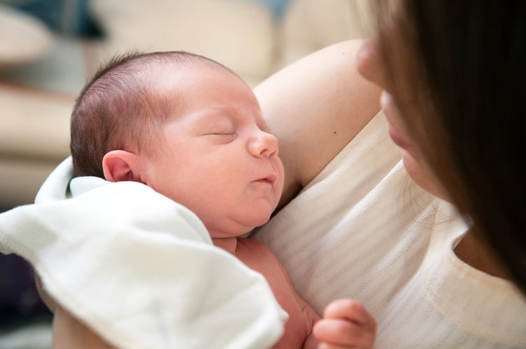 Baby with mother