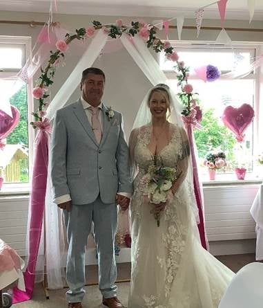 Adrian and Leanne wedding at Camborne care home