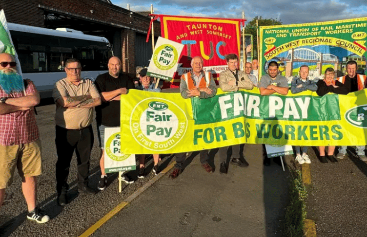 RMT union members working for First Bus are to take strike and other industrial action disrupting local bus services during August.