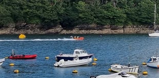 Farmer's wife swims with cows to rescue them from rocks 