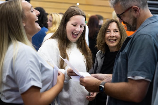 A proud moment for Hannah P as she celebrates her fantastic results