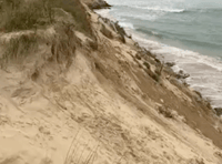 Safety warning following dune collapse amid super high spring tides