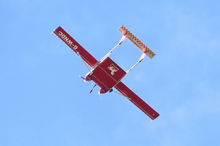 A drone being tested by Lancashire Fire and Rescue Service