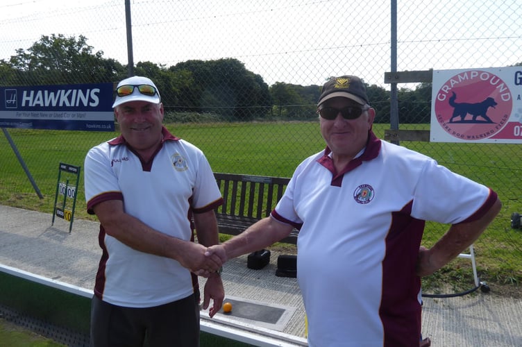 The Men's Stewart Cup finalists, Dave Juleff (left) and Malcolm McCarthy. Picture: Grampound Bowling Club