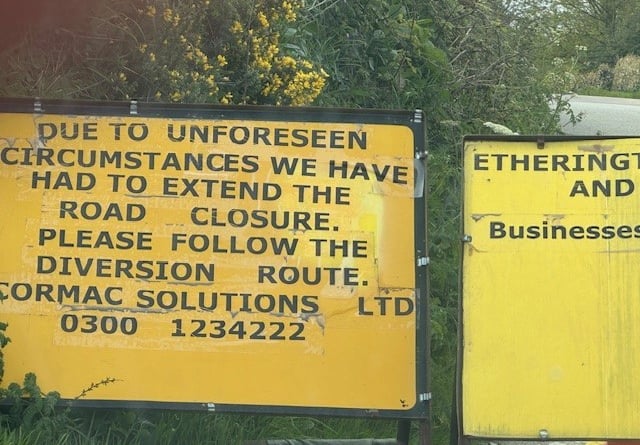 The road at Wheal Rose, Scorrier, has been closed since the end of March