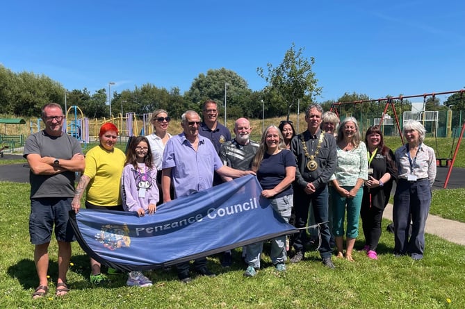 Community Stakeholders celebrating the upcoming devolution of Princess May from Cornwall Council earlier this summer (Photo - Penzance Council)