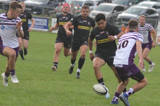 Launceston full-back Jose Luis Juarez, pictured in action against Exmouth on September 21, was out injured for Saturday's trip to Ivybridge. Picture: Paul Hamlyn