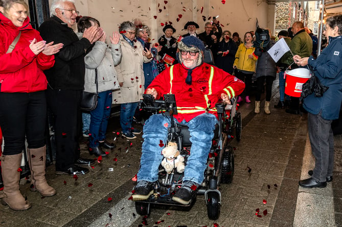 Steven Webb's Cornwall 500 trek ends in Truro's Tinner's Court